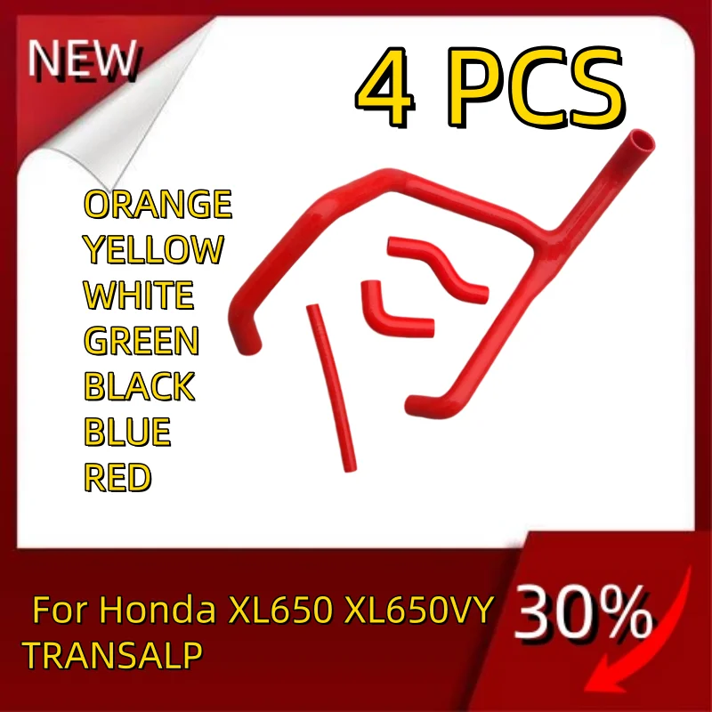 

NEW 4 PCS all Silicone Radiator Hose For Honda XL650 XL650VY TRANSALP XL 650 VY Pipe Tube Kit