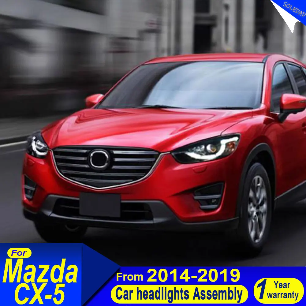 Car headlights For Mazda CX-5 CX5 2013 2014 2015 2016 LED Auto Headlight Assembly Upgrade Bicofal Lens Dynamic Lamp Tool