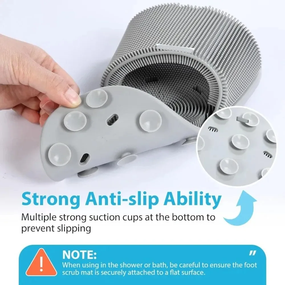 Lazy Silicone Foot Wash Slipper Shower Massage Foot Scrub Pad Anti-slip Suction Cup Dead Skin Remover Foot Exfoliat Clean Tool