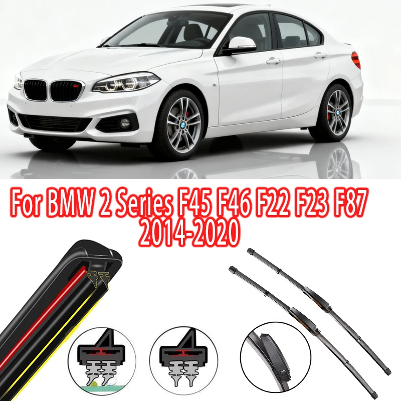 

For BMW 2 Series F45 F46 F22 F23 F87 2014-2020 Front Windshield Wiper Blades 2pcs Windscreen Window Accessories 2015 2017 2019