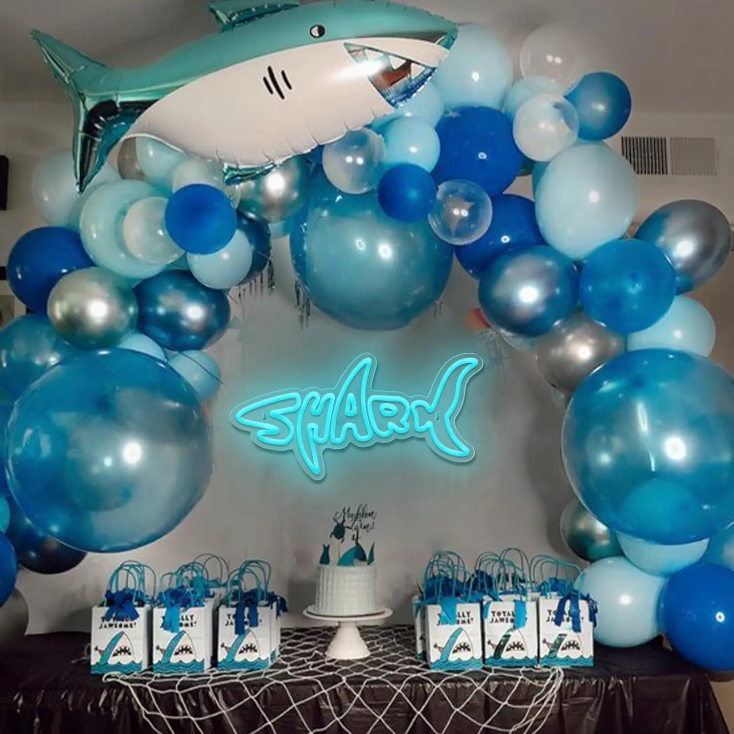 Shark Neon Sign USB Dimmable Neon Lights for Shark Theme Party Bedroom Decoration Gifts for Boys Gaming Room Accessories