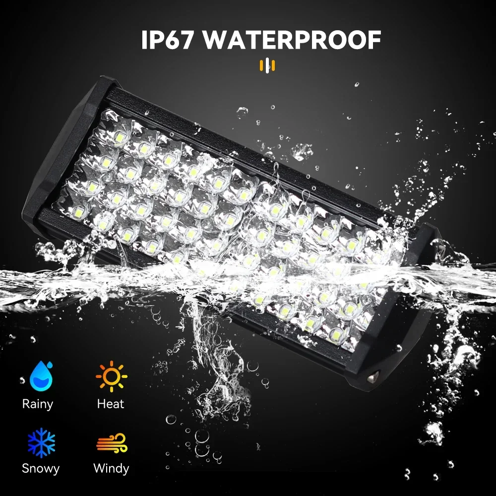 

LED Light Bar Spot Flood Combo Work Light Offroad Driving Lamp 12V For Truck SUV ATV Tractor Boat