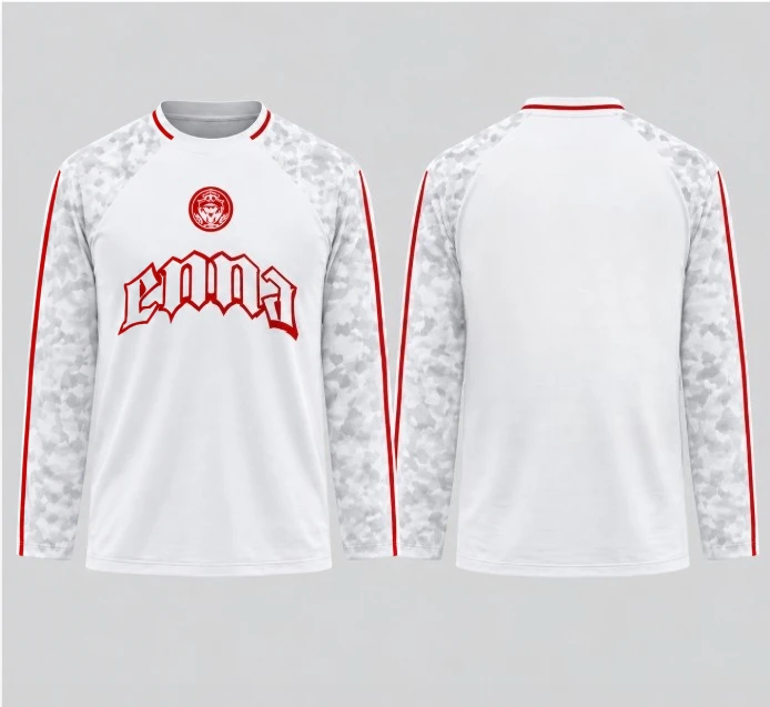 Hip hop style soccer jersey with letter print long sleeved T-shirt quick drying sports Borak size 92 streetwear unisex  top