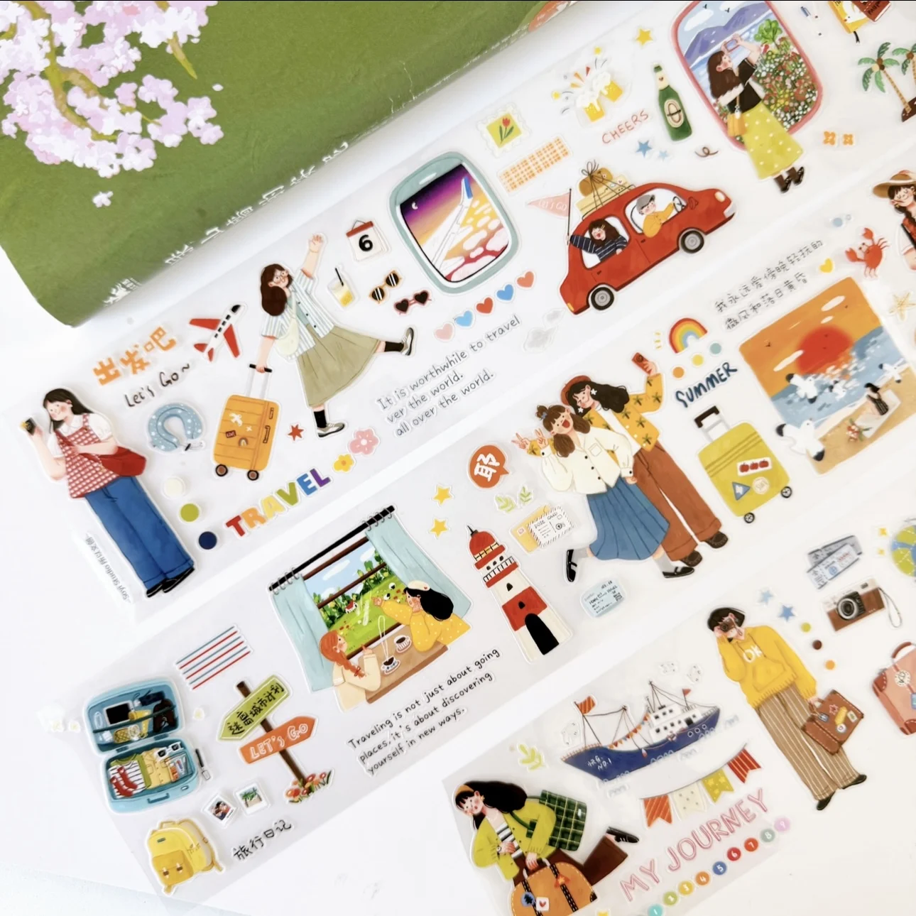 pet washi tape Vol.9  mold cutting tape, travel diary, daily travel journal sticker, so merchandise