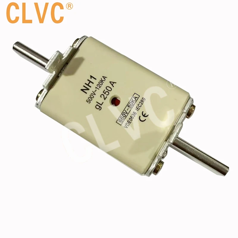 NH NH1 NT1 RT16-1 with Double Indicator HRC Ceramic Knife Blade 500V 100A 125A 160A 200A 250A Fuse link Fuse core Ceramic fuse