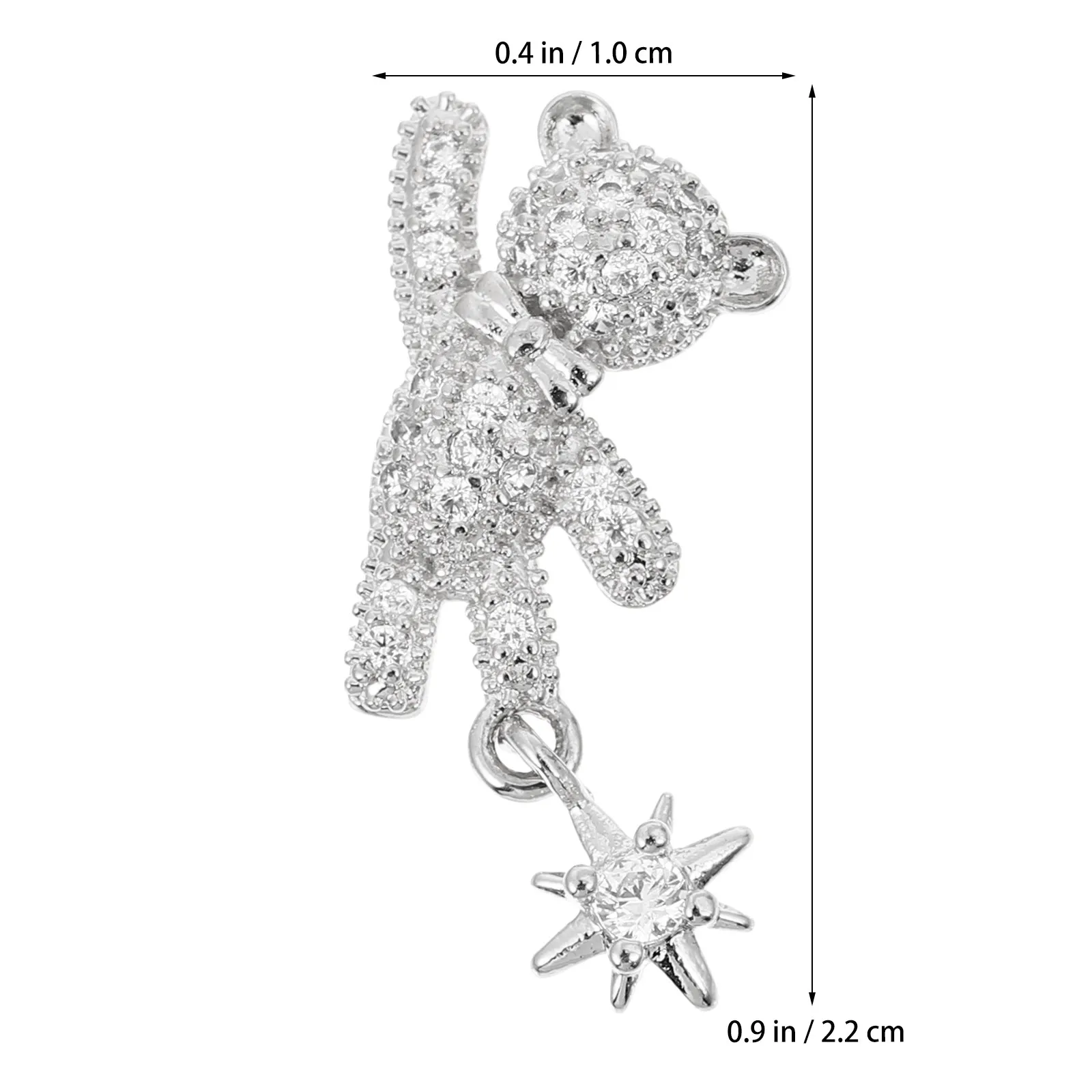 5Pcs Bowknot Bear Nail Art Studs Japanese Style Alloy Nail Decorations Lovely Delicate Manicure Supplies for Women