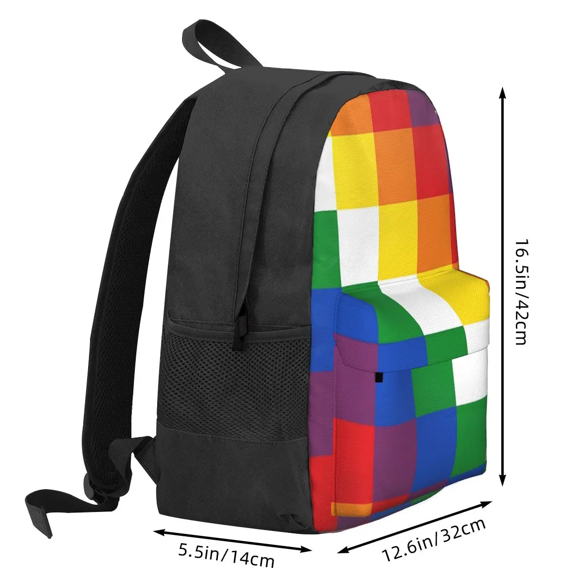 Mochila escolar de dibujos animados para niños y niñas, bolsa de hombro de gran capacidad, Wiphala