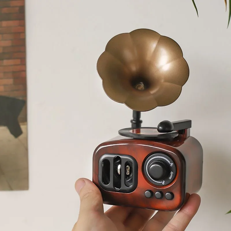 صندوق الموسيقى الفونوغراف العتيق: سحر خالد لديكور المنزل والمكتب - هدية مثالية لأي مناسبة