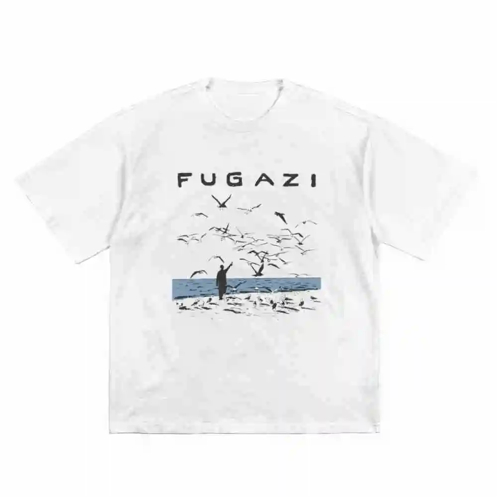 Fugazi Post Hardcore Band Vintage Punk Rock DIY Music Fan Short Sleeve Tee 100% Cotton T-Shirt