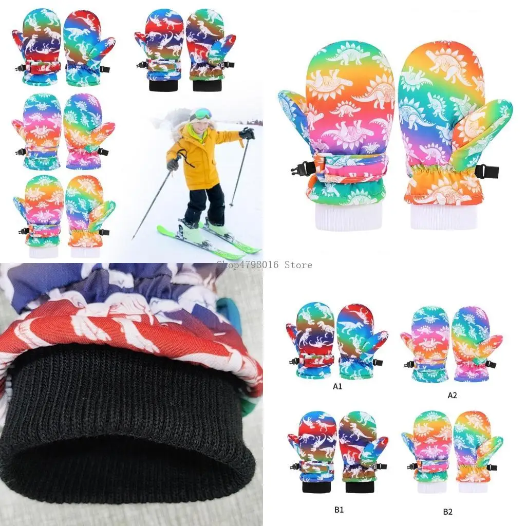 

Preschoolers Warm Gloves Kids Colorful Winter Gloves Pair for Skiing & Skating