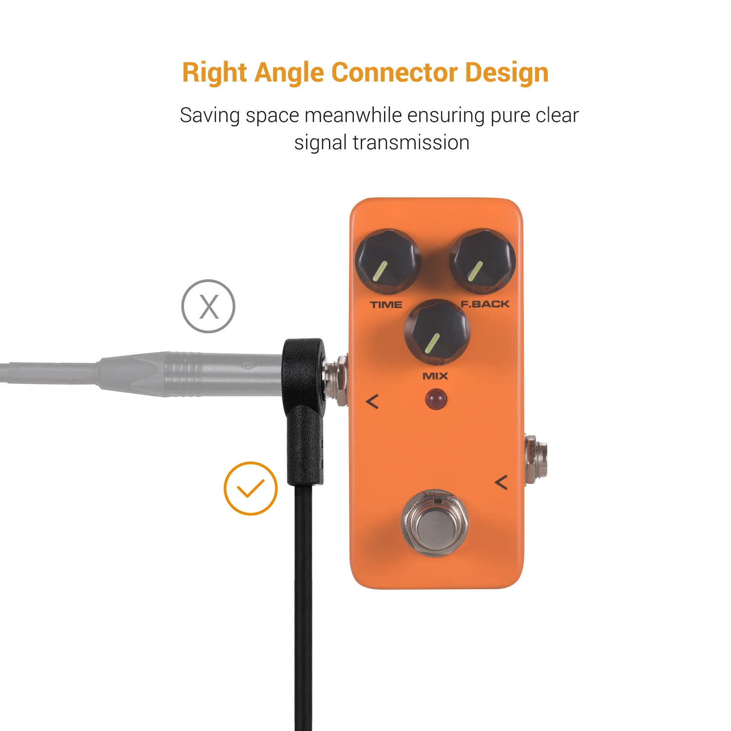 4 шт./упаковка, плоские соединительные кабели для гитарной педали