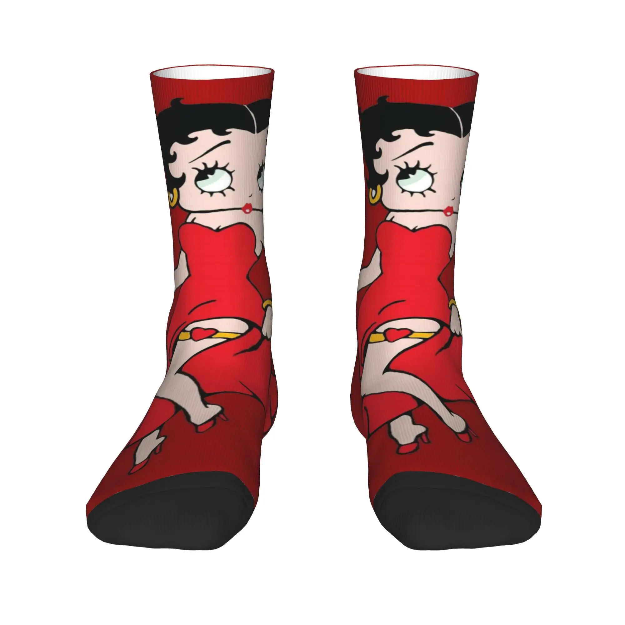 B-Bettys Boops Stockings  Casual Socks Women Men Breathable Socks Winter Cycling Pattern Anti Bacterial Socks Gift view 2