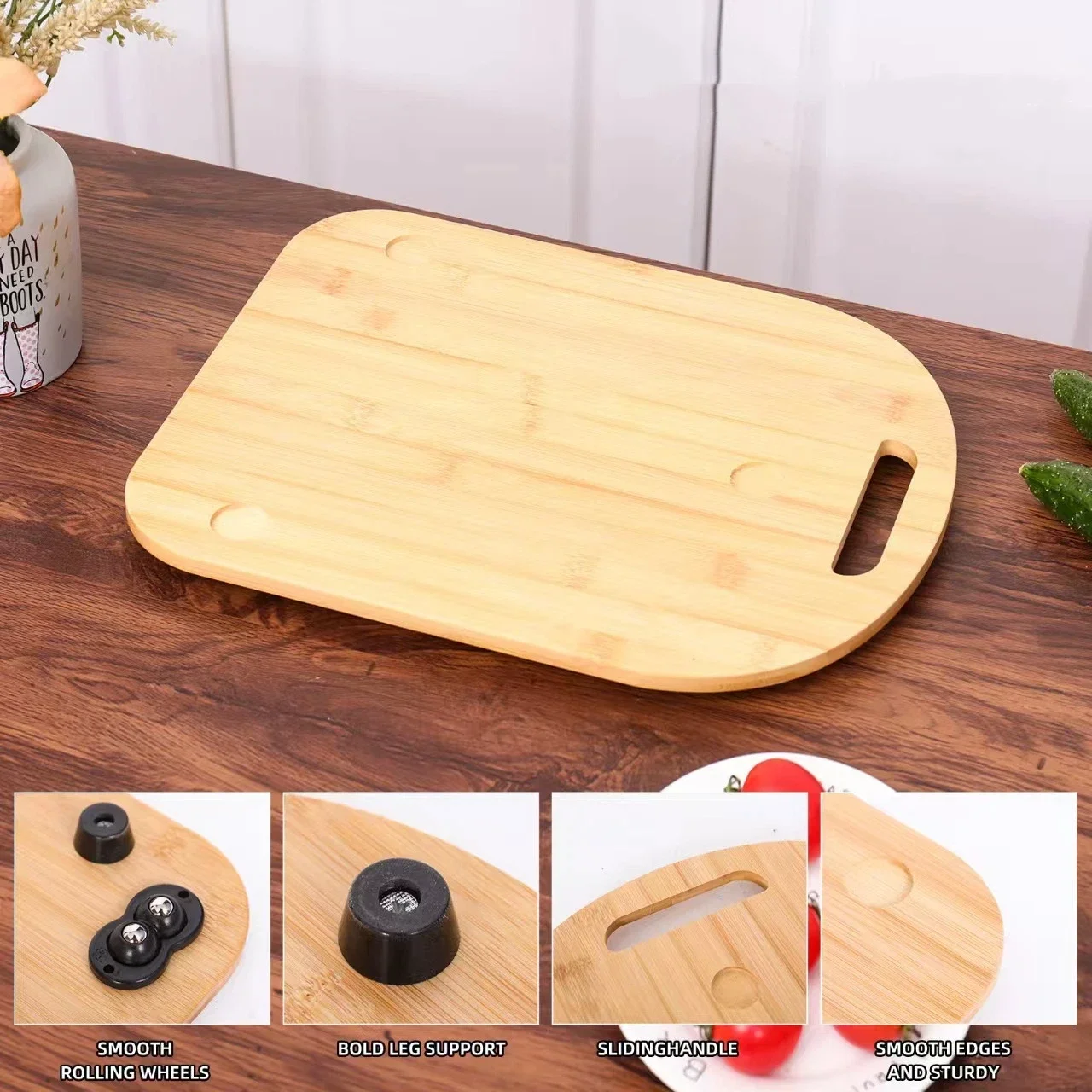 

For KitchenAid coffee machines TM5 and TM6 have bamboo sliding plates and fast moving roller plates with anti slip rubber feet