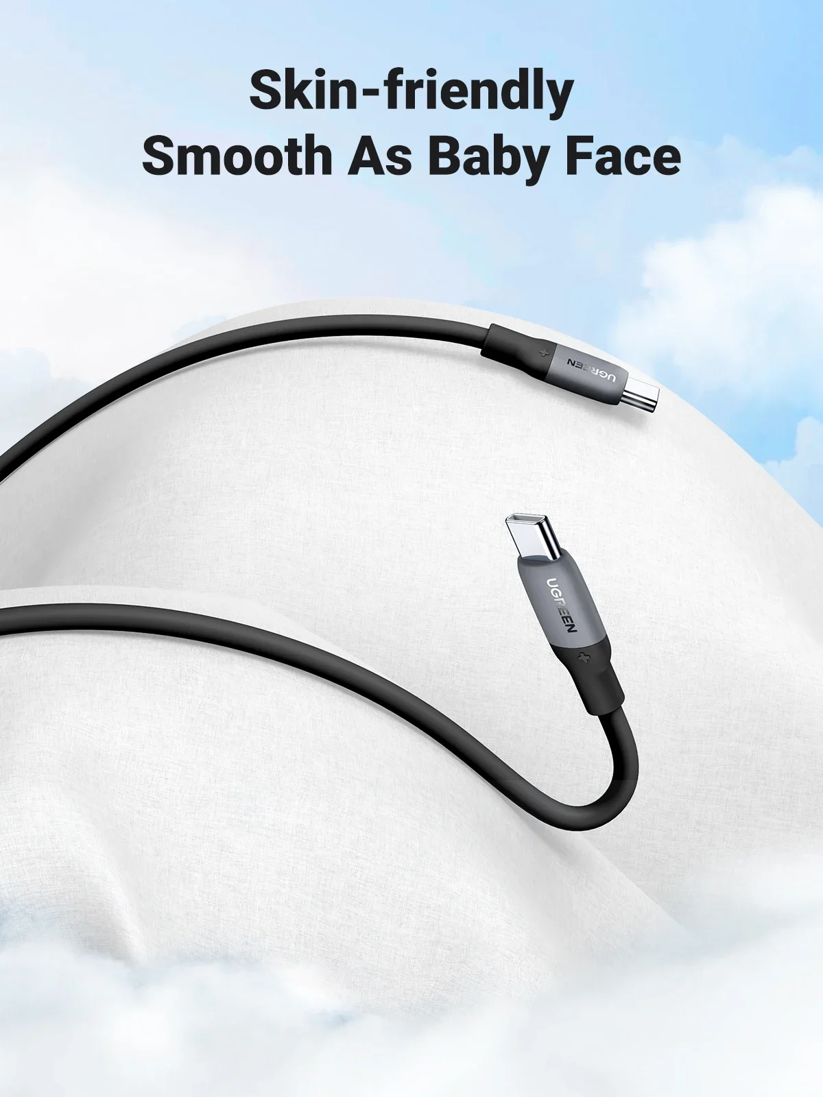 UGREEN 60W USB Type C Cable 100W USB C to USB C Cable Silicone fast charging For Apple ipad iPhone 16 15 Macbook Charger Android