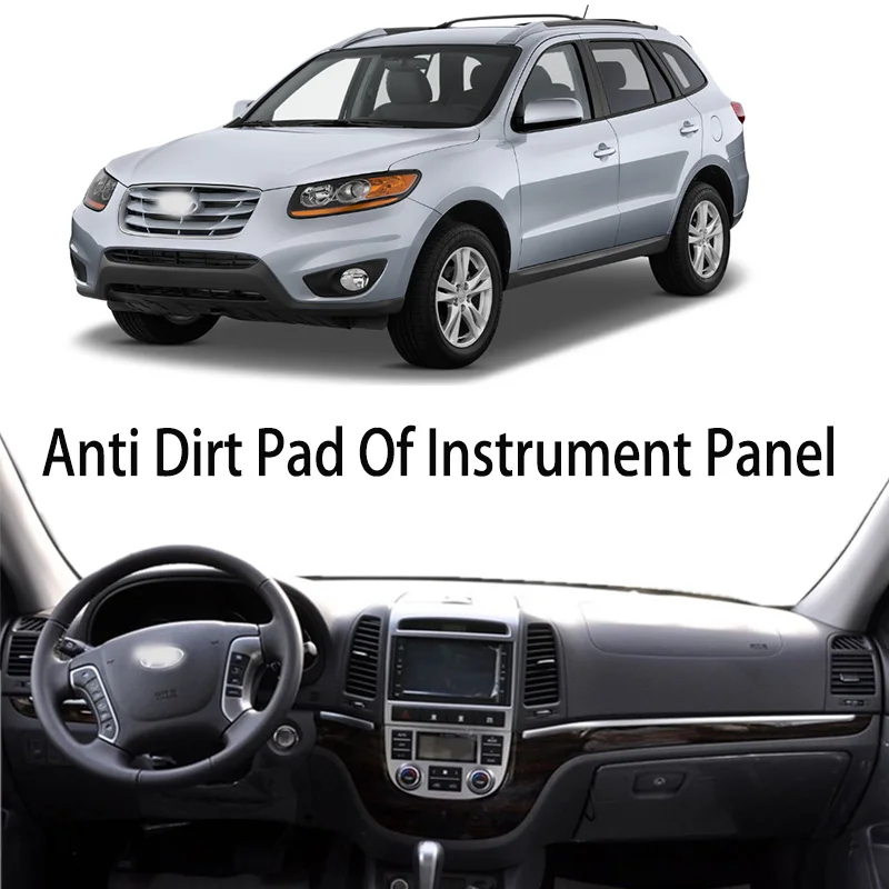 

For 2006-2012 Hyundai Santa Fe II CM Car-Styling Dashmat Dashboard Cover Instrument Panel Insulation Sunscreen Protective Pad