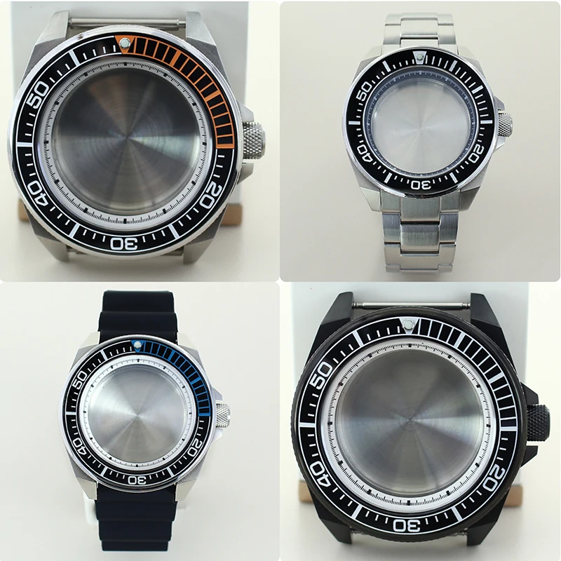 

Modified Samurai Diving Watch Case 43.8mm For Seiko NH35 NH36 NH38 NH34 4R36 Movement 316L Steel Bracelet Sapphire Ceramic Bezel