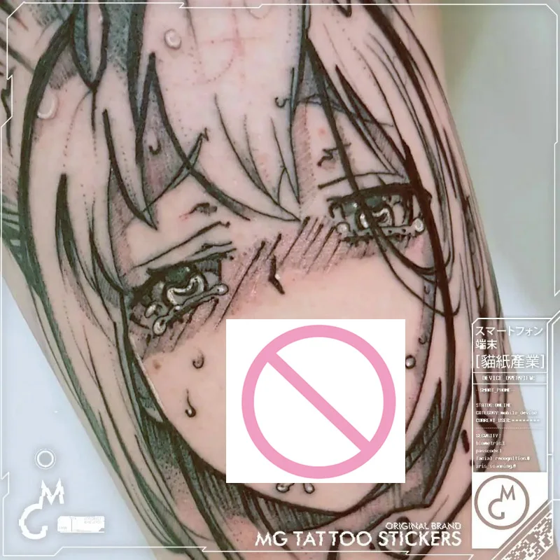 

Тату-наклейка с мультяшной девушкой, японское аниме Лори, искусство, сексуальные наклейки для женских татуировок, дешевые товары