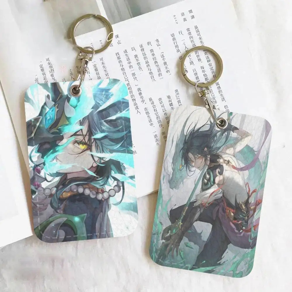 Anime Game Genshin Impact Xiao Holder Suitable For Bank Card Subway Bus Card Wallet Card Case Badge Holder Keychain