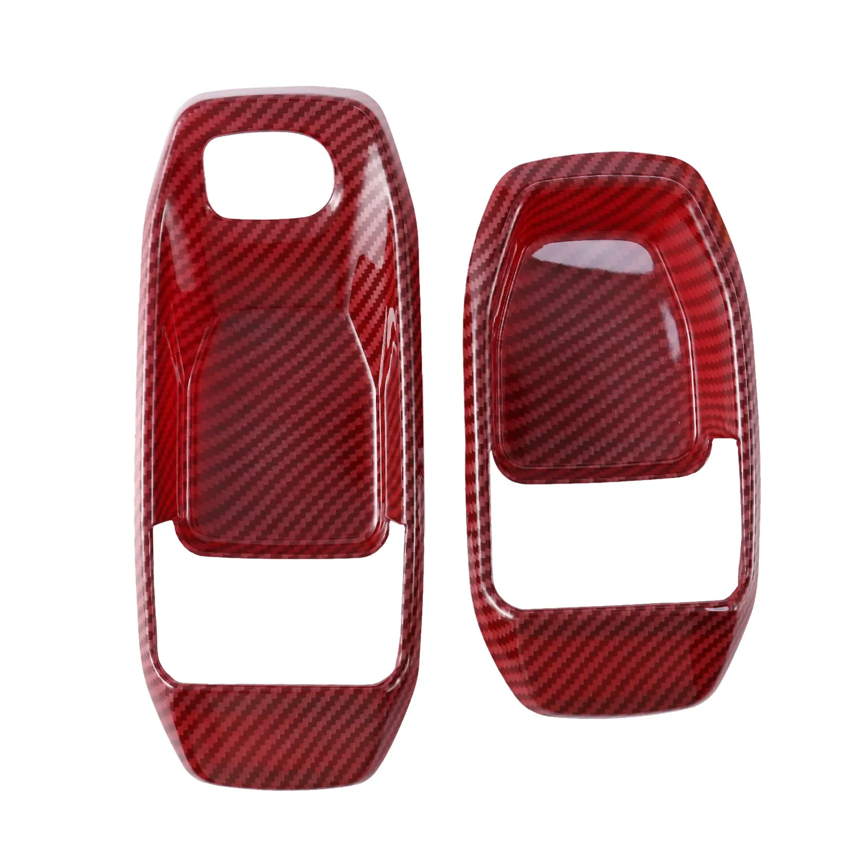 

4 шт., внутренняя дверная ручка, чаша, накладка, рамка для Jeep Wrangler JL JLU JT 2018-2021 гг., 4-дверная красная карбоновая ручка