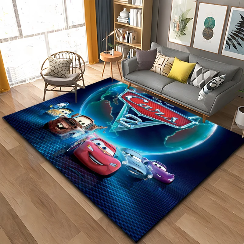 Disney Lightning Mcqueen Car tappeto per grandi aree tappeto 3D per la casa soggiorno ragazzo bambini camera da letto divano zerbino Decor tappetino