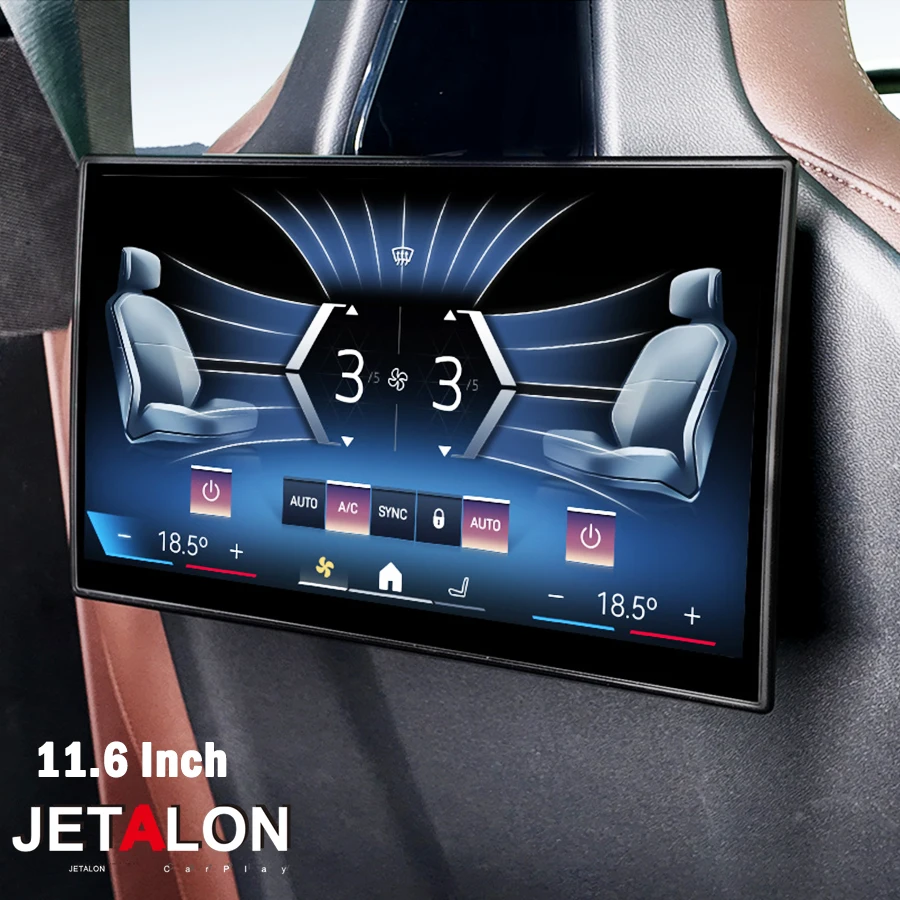 11.6 Inch For BMW Rear Seat Entertainment Screen Plug And Play Car Headrest Monitor Support Video Bluetooth WiFi Back Seat TV