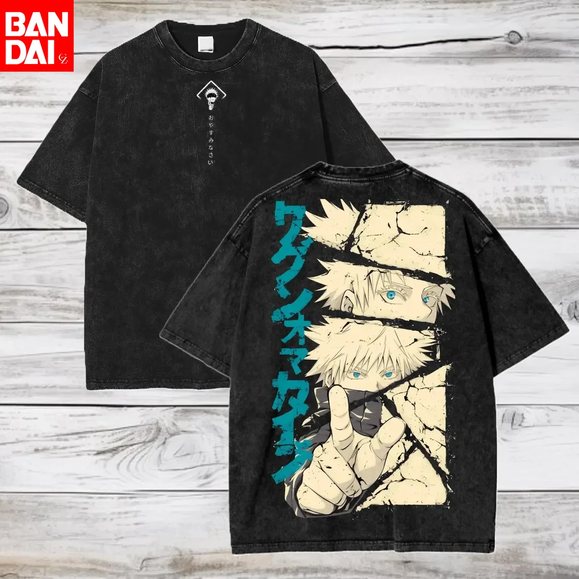 

Anime Jujutsu Kaisen Sukuna Graphic Washed T Shirt Men Oversized Streetwear Cotton Short Sleeve Tee Tops Summer Sporty Tees