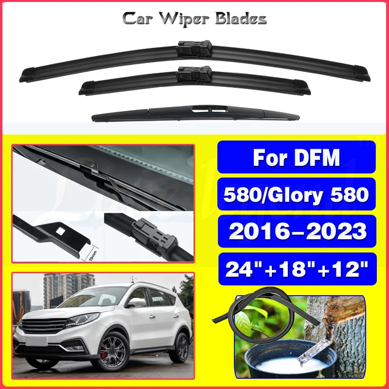 Front Rear Wiper Blades For DFM 580 DFSK Glory 580 i-Auto SUV 2016 - 2023 Windows Windshield Windscreen Brushes Car Accessories