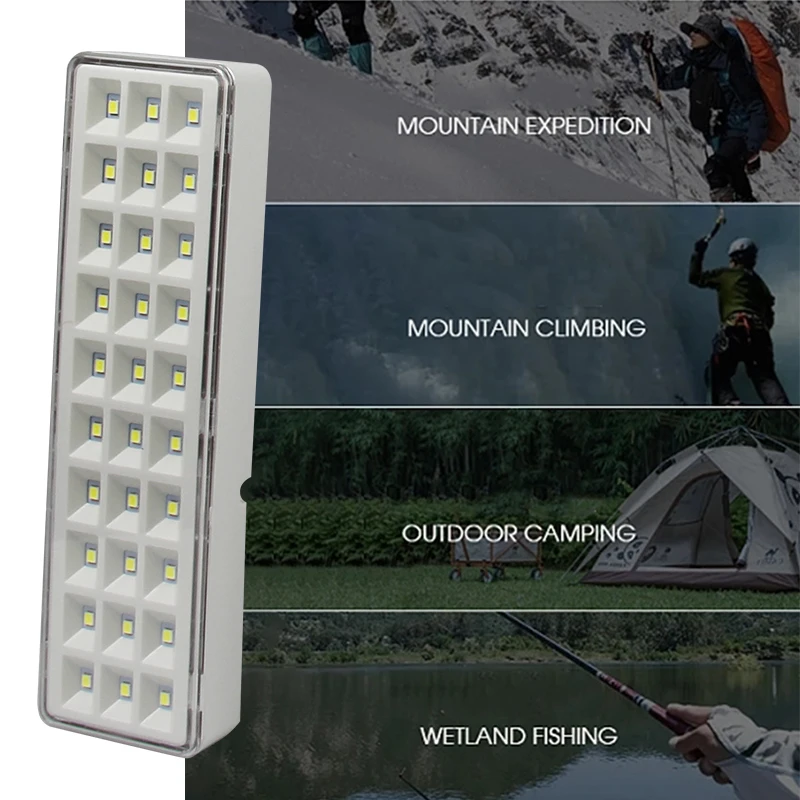 1-3pcs Dimmable 30LED Rechargeable Emergency Light Handheld Outdoor Night Repair Portable Camping Lamp Flashlight  Lighting