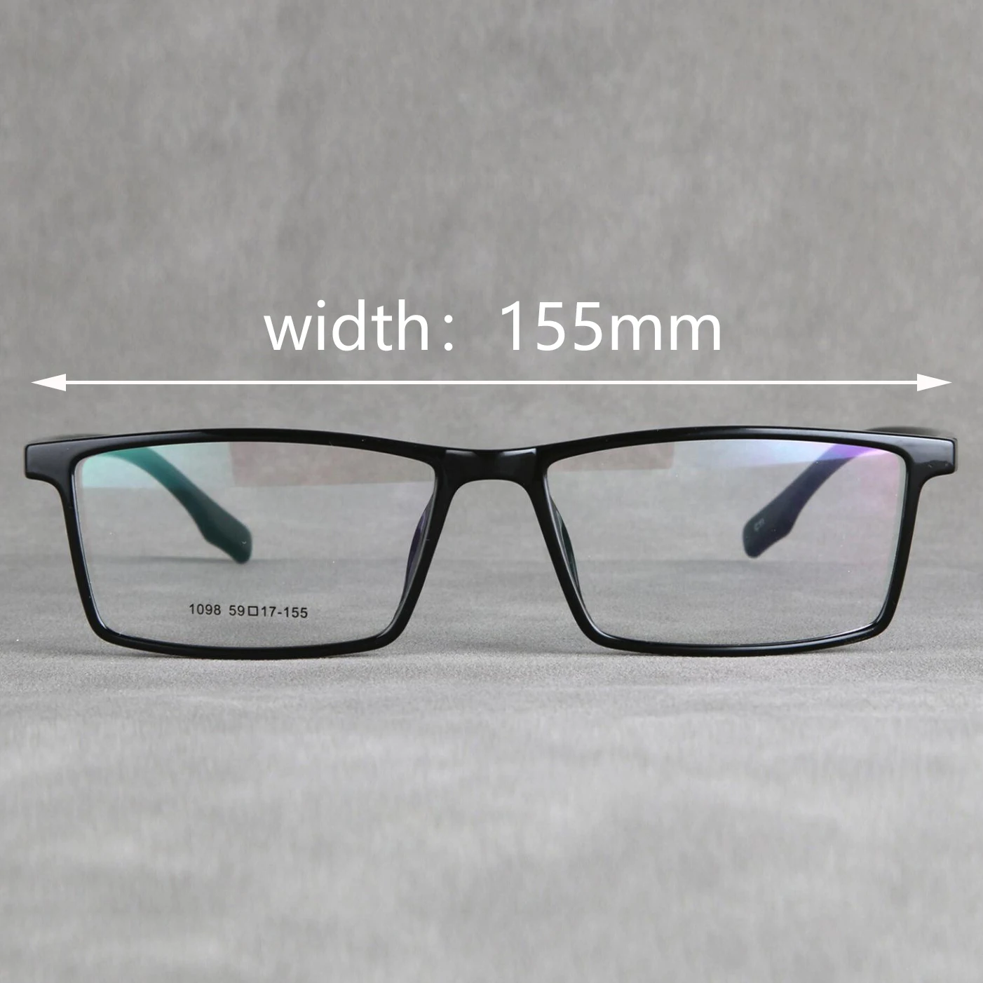 

155mm Oversized Black Reading Glasses Male tr90 Vintage Rectangle Prescription Myopia Eye Glasses for Men Big Large Face Eyewear