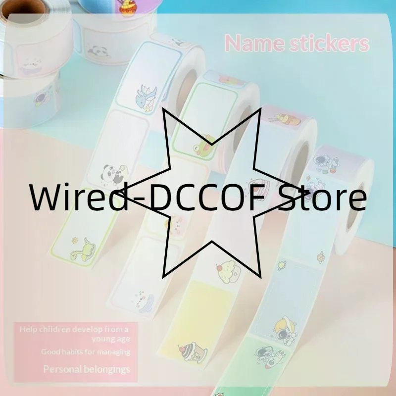 280 Sheet Cute Cartoon Name Labels Self Adhesive Waterproof Tear Resistant Handwrite Sticker For DIY Stationery Decoration