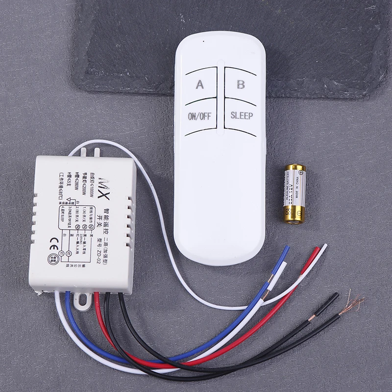 Wireless Remote Control Light Switch 220V Receiver Transmitter ON/OFF Digital 2Way Wall Remote Control Switch Lamp