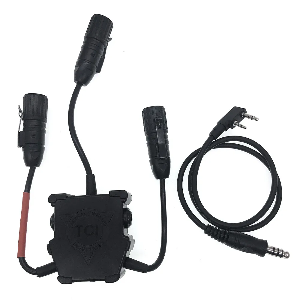Anysecu R.3 U Series Dual PTT Earpiece Connector, Dual PTT Simultaneous Connection, Only for Kenwood Walkie Talkie Two Way Radio