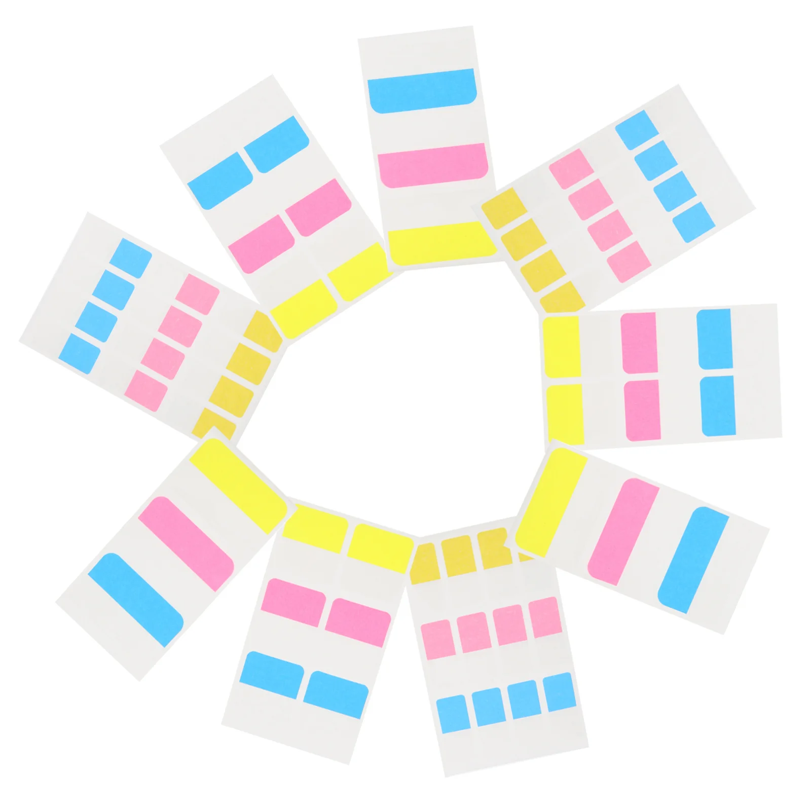 Kit di etichette adesive da 3 set Segnapagina colorato Schede autoadesive per quaderni Etichette pagina adesive scrivibili Libro portatile