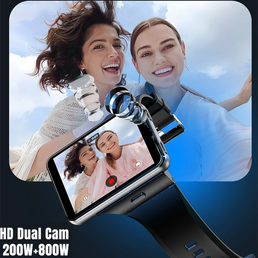 جديد 4G ساعة ذكية أندرويد 11 Smartwatch ساعة نسائية 2.88 "شاشة 2MP/8MP كاميرا مزدوجة 4GB RAM 64GB ROM 2300MAh GPS WIFI Compass #6