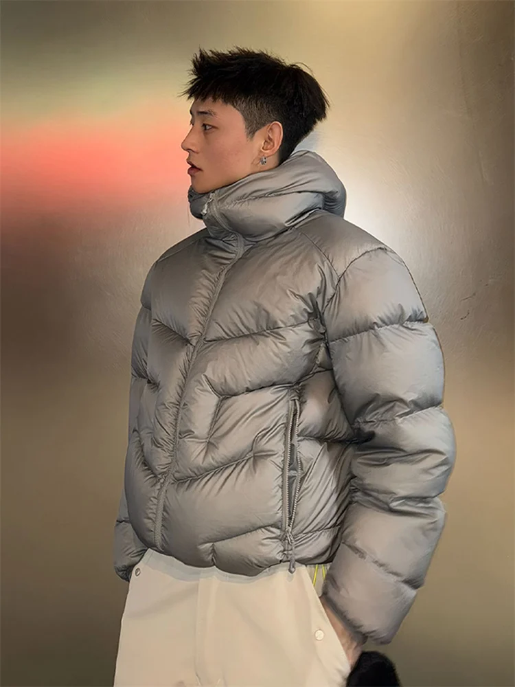 

Мужская зимняя утепленная легкая хлопковая куртка с капюшоном Silver Eyort, теплая хлопковая верхняя одежда