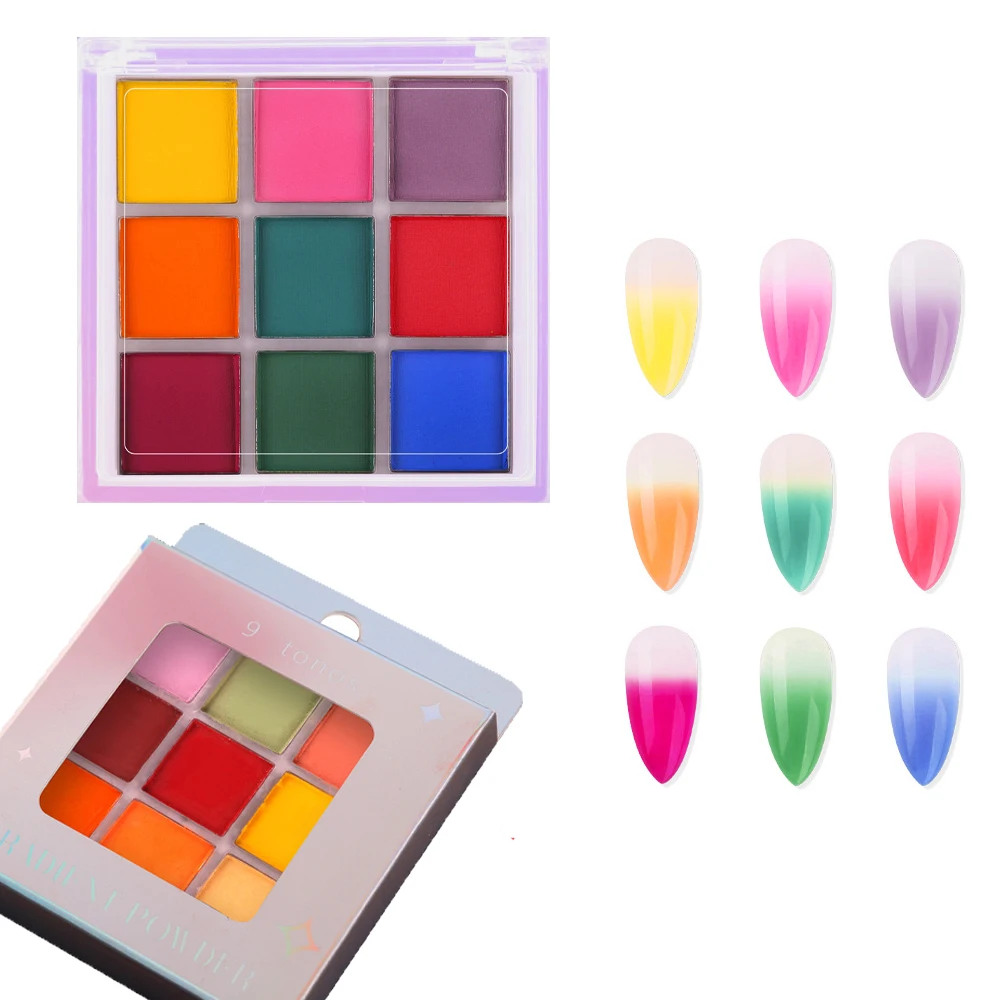 40 farben Feste Reiben Pulver Palette Set Atemberaubende Gradienten Wisch Klopfen Nagel Pigment Französisch Ombre Nagel Staub Diy Dekoration # 5