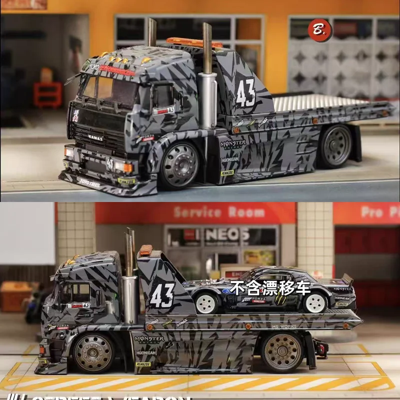 Nuovo disponibile Streetweapon Sw 1:64 Kamaz rimorchio modificato pressofuso in lega ornamenti in edizione limitata giocattoli personalizzati regalo di Natale per bambini