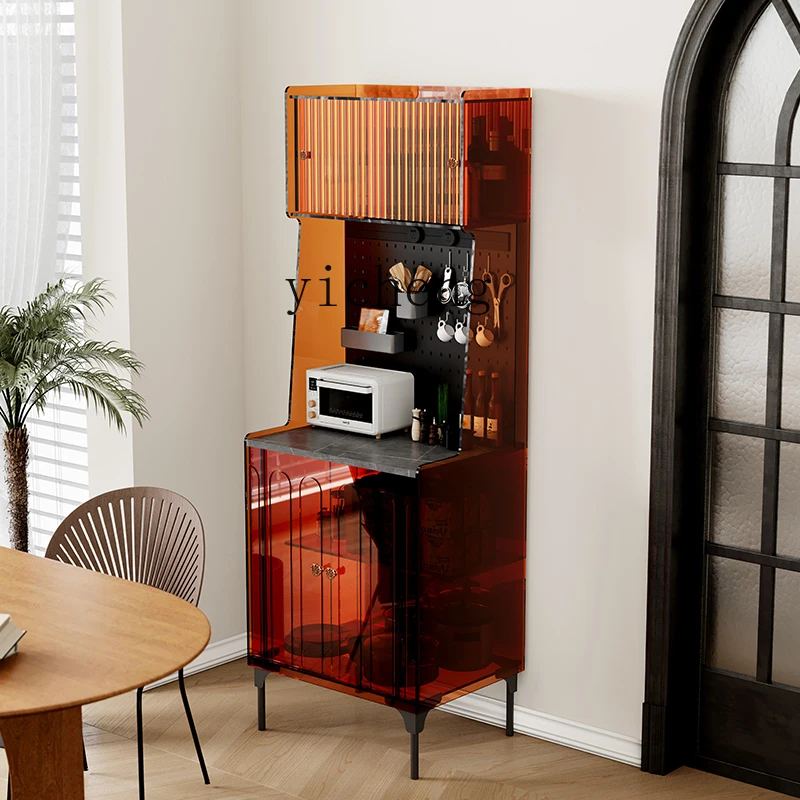 

HYS rock slab dining side cabinet modern simple integrated restaurant storage high cabinet tea cabinet