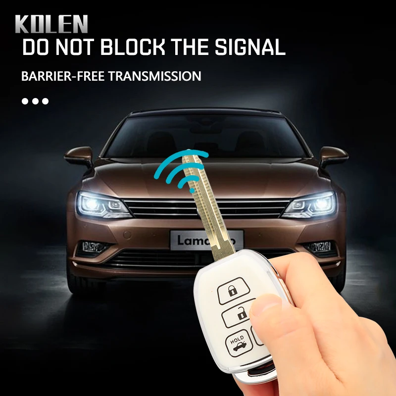 New TPU Car Key Case Cover Shell For Toyota Prius Corolla Yaris Avensis Camry RAV4 4 Buttons 2012 2013 2014 2015 2016 2017 2018