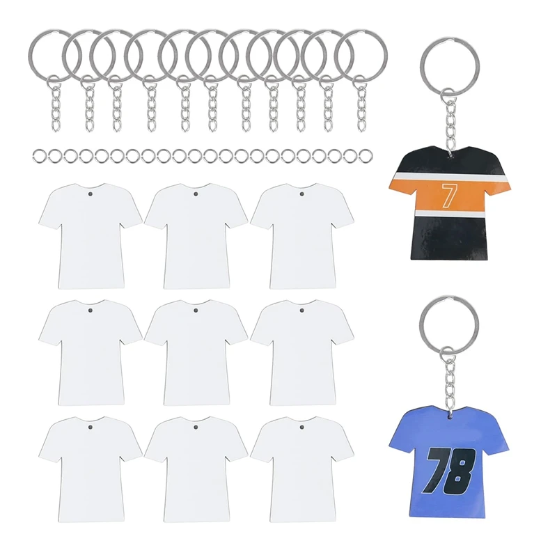 

A31Z-72Pcs Sublimation Keychain Blanks Bulk - Sublimation Blanks Keychain With White Protective Film - MDF Sports Keychain