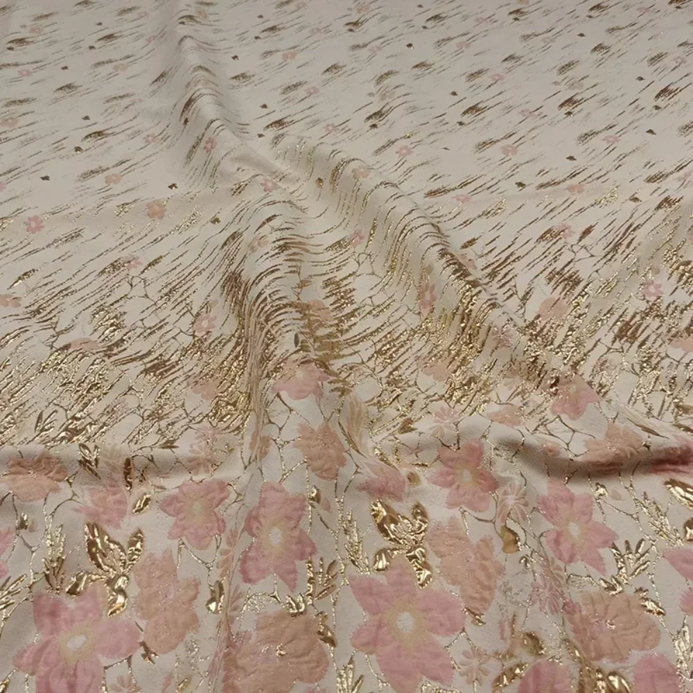 

Металлическая проволока, жаккардовая парчовая ткань, весна-осень, ароматное платье, ветровка, пальто, дизайн одежды, шитье своими руками, оптовая продажа, ткань