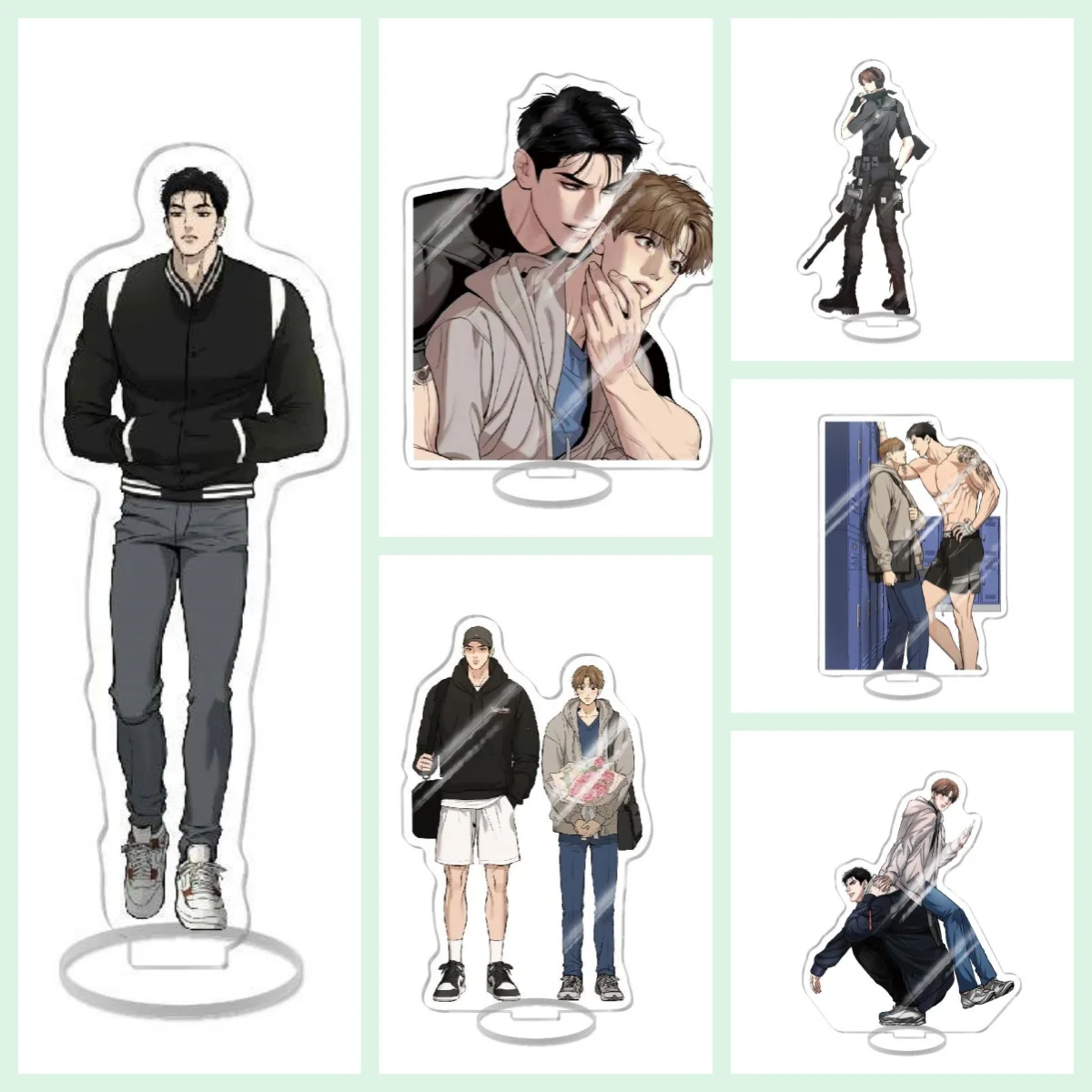 

Korea Anime Manwha Jinx Acrylic Stand Joo JaekyungKim Key Chain Men Model Acrylic Standi Car Keyring Party Pendant Cos Girl G