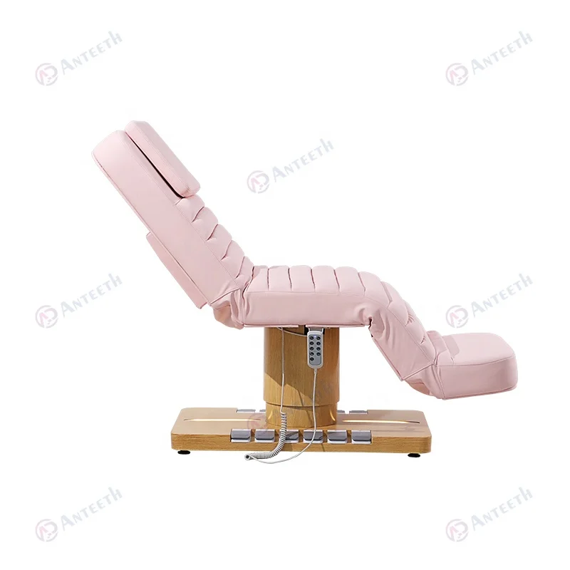 Luxury Beauty Furniture 3 Motors Electric Facial Bed Built-in Foot Control Beauty Stretcher Heat Function Beauty Bed