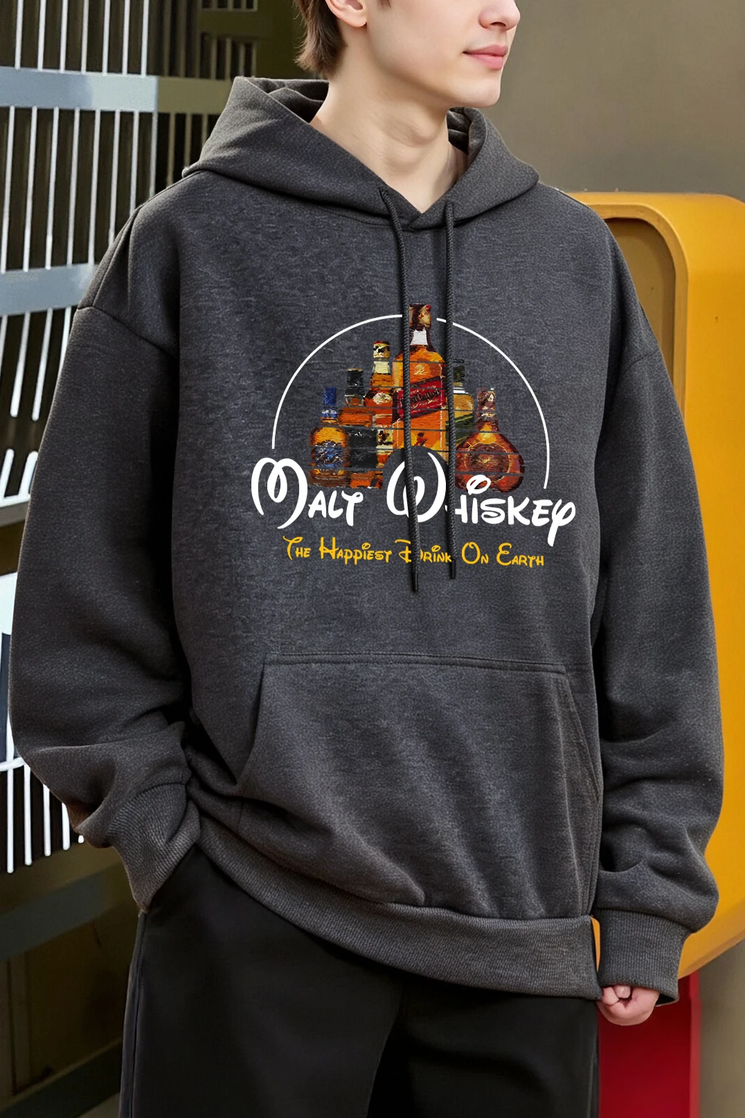 

Malt Whiskey Happypiest Drink Мужские толстовки с принтом Флисовая уличная одежда больших размеров Модные повседневные пуловеры Разноцветная толстовка в стиле хип-хоп