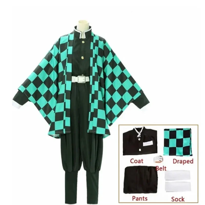 카마도 탄지로 코스프레 코스튬, 할로윈 애니메이션 코스프레 만화, 키메츠 노 야이바 코스튬, 어린이 성인 선물, 신제품