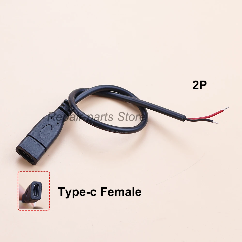 TYPE-C Data Cable Single Head Male Female Connection Cable 2-core Mobile Fast Charging Power Extension Cable USB Charging Cable