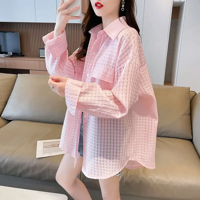 カーディガン 薄手ジャケット 夏 大きいサイズ 新しい韓国風 ゆったりシフォンシャツ