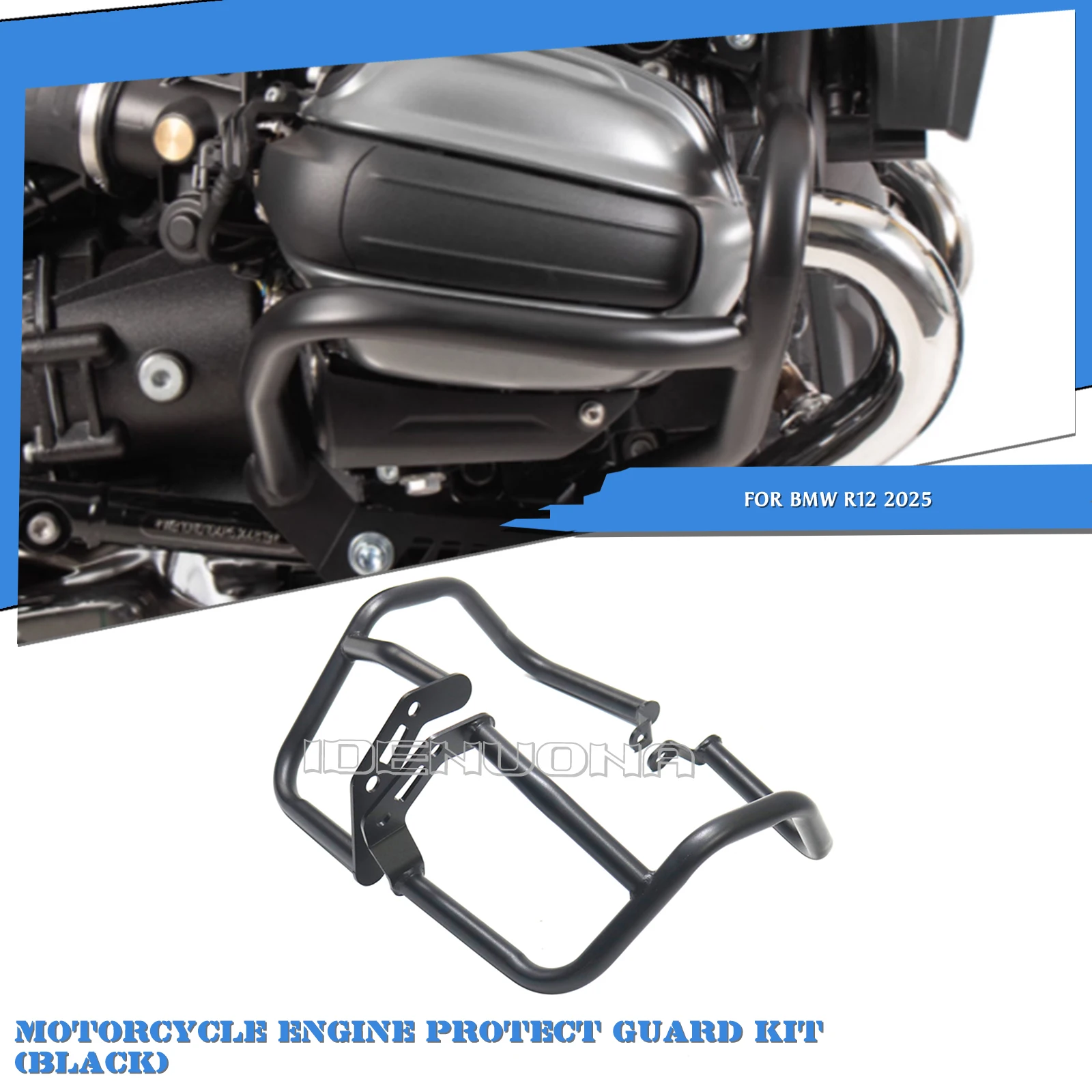 Motorcycle Bumper Lower Side Crash Bar Engine Guard Protector For BMW R12 NineT 2024-2025