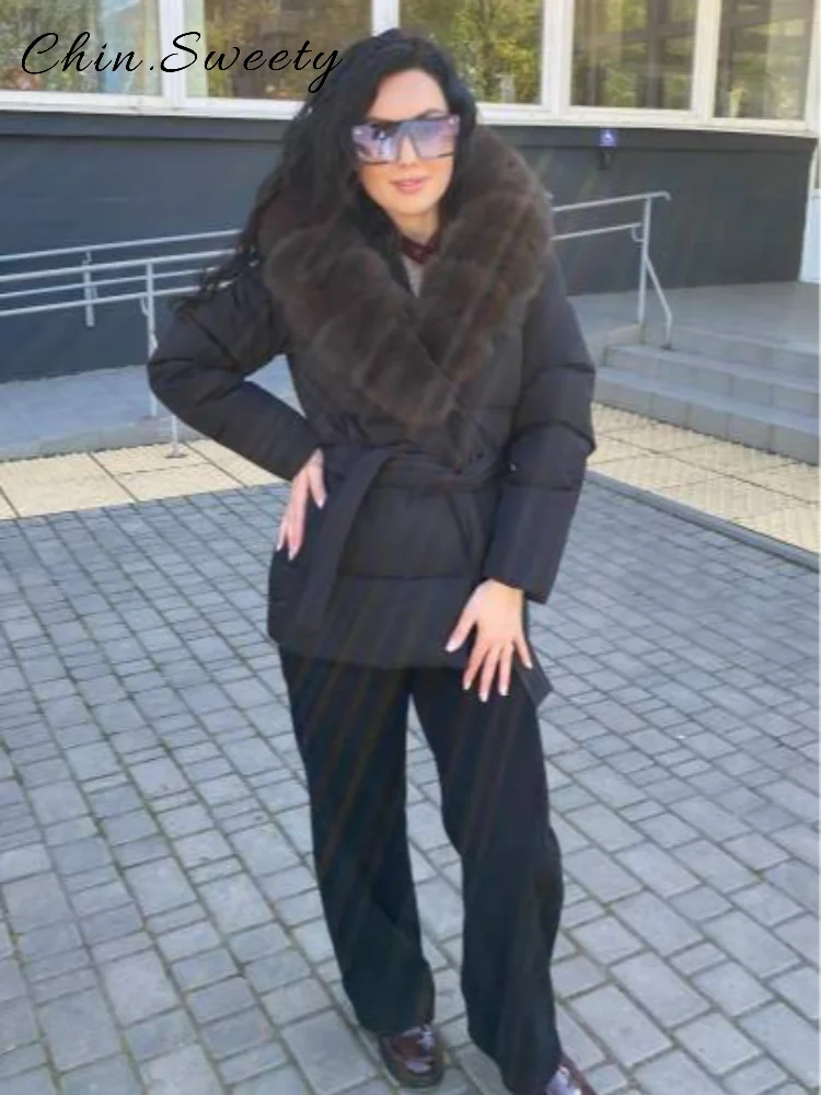 

Теплое женское пальто на шнуровке из искусственного меха с хлопковой подкладкой, свободная куртка с длинными рукавами и тонкими карманами на талии, 2022, осенне-зимняя женская верхняя одежда, новинка