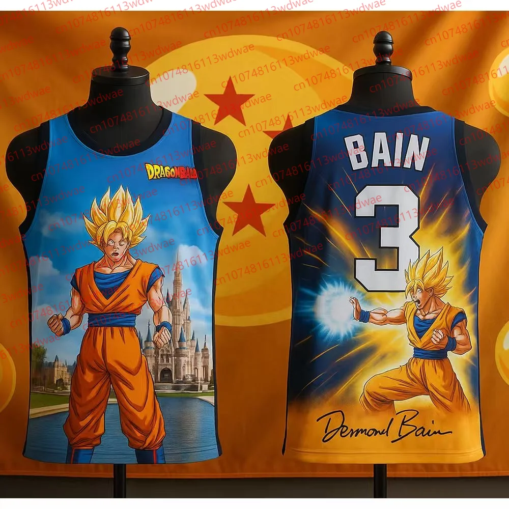 Desmond Bain 3 Kit de maillot de basket-ball 2025 Dragon Ball Super Saiya gilet de basket-ball Goku Sport maillot de basket-ball gilet américain
